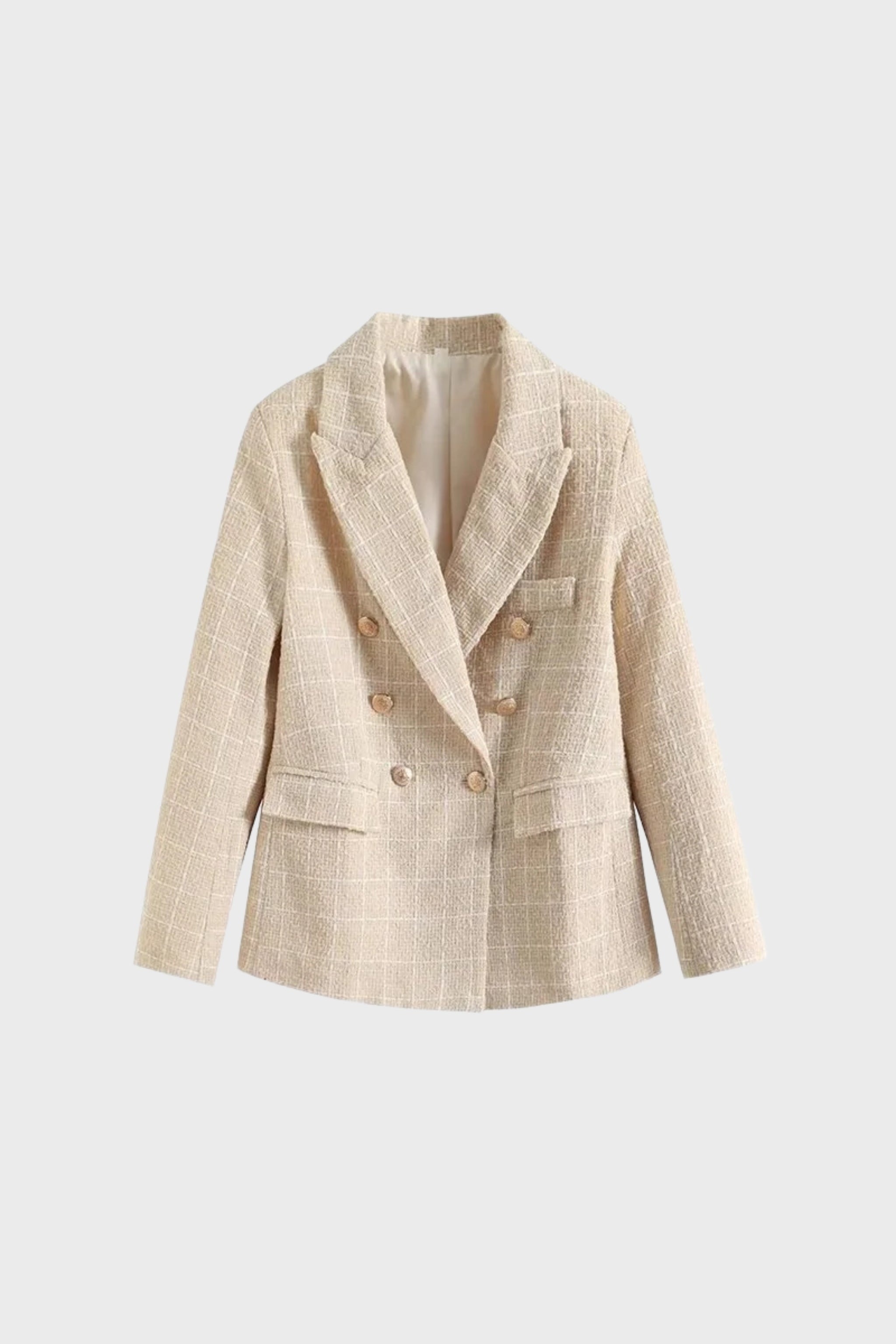 Ashton Blazer in beige color - a sleek, tailored women's blazer in a timeless design