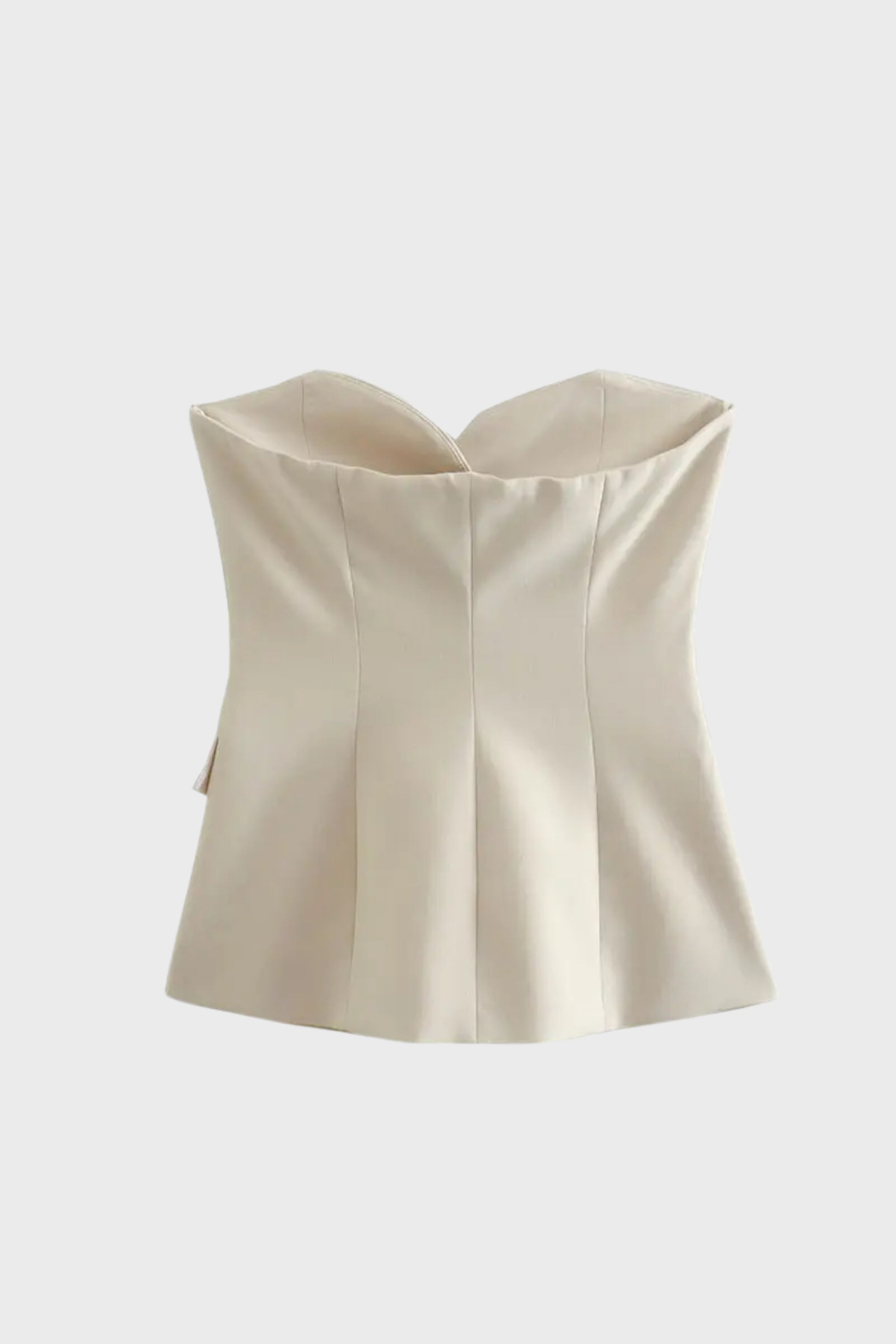 Lucy Bustier – fitted, chic top that flatters the figure.