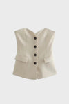 Lucy Bustier – fitted, chic top that flatters the figure.